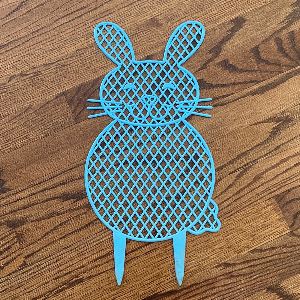 Colorful Bunny Shaped plastic garden accents for Easter